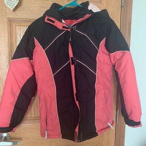 Black and pink coat